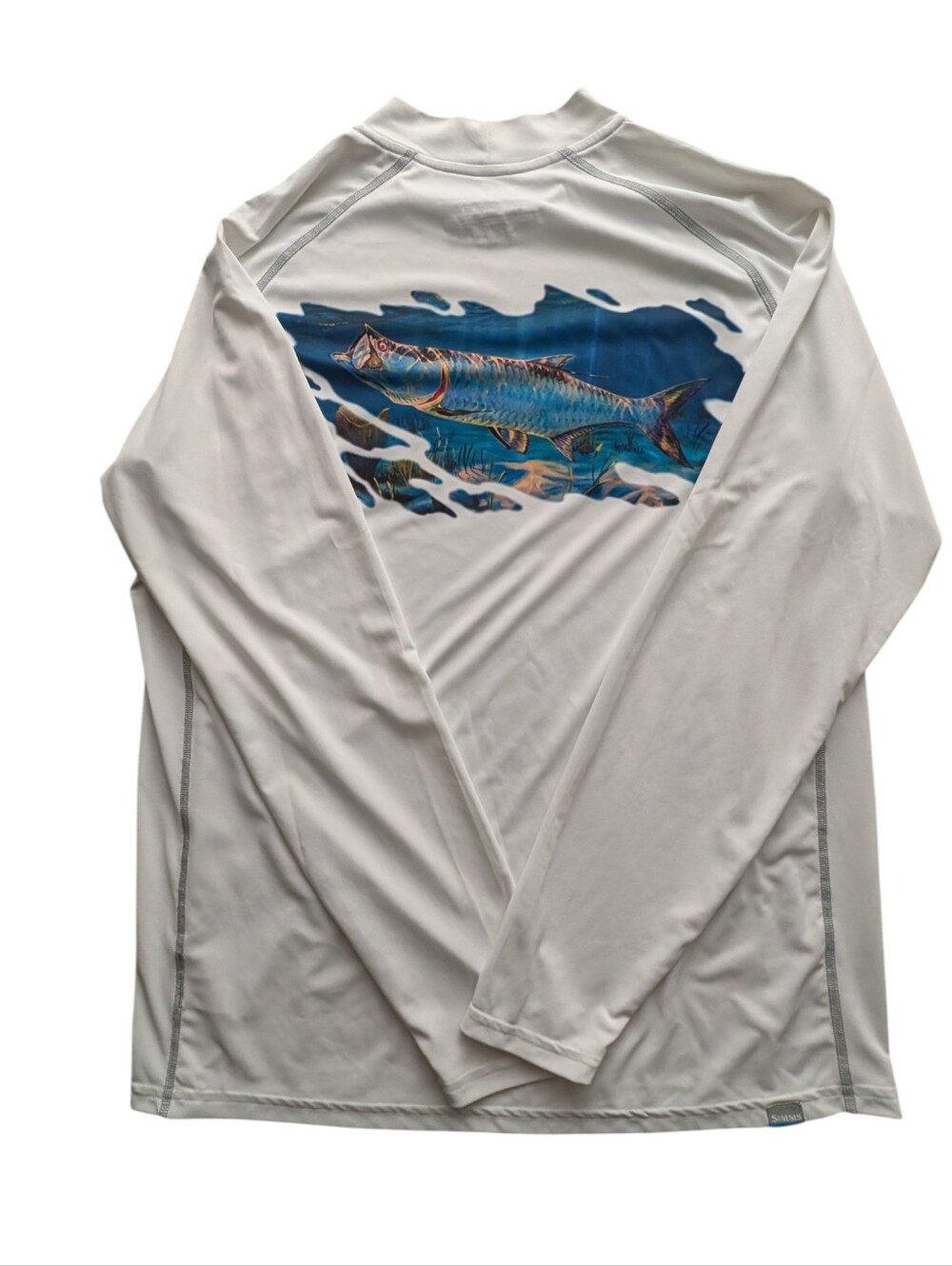 Simms SolarFlex Graphic Shirt Long Sleeve UPF 50 Fishing Performance Size Large - Picture 4 of 9